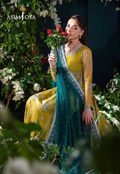 Asim Jofa | Lumiere Formals | AJLFC-10 EMBROIDERED NET - Aqsa Fabrics