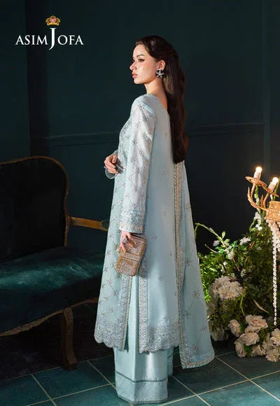 Asim Jofa | Lumiere Formals | AJLFC-01 EMBROIDERED PAPER COTTON - Aqsa Fabrics