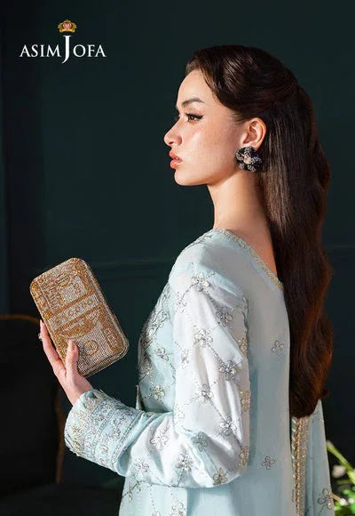 Asim Jofa | Lumiere Formals | AJLFC-01 EMBROIDERED PAPER COTTON - Aqsa Fabrics