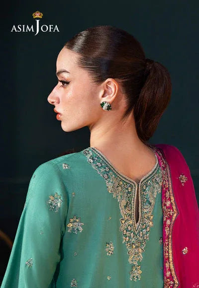 Asim Jofa | Lumiere Formals | AJLFC-04 EMBROIDERED RAW SILK - Aqsa Fabrics