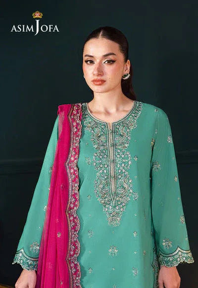 Asim Jofa | Lumiere Formals | AJLFC-04 EMBROIDERED RAW SILK - Aqsa Fabrics
