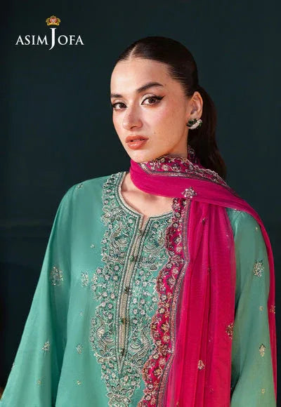 Asim Jofa | Lumiere Formals | AJLFC-04 EMBROIDERED RAW SILK - Aqsa Fabrics