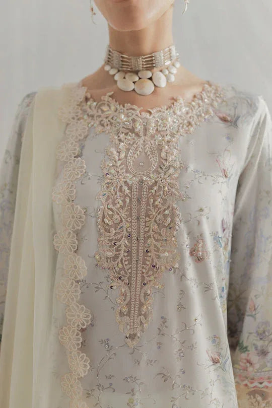 Qalamkar | Luxe Silk 25 | LK-02 ROISIN - Aqsa Fabrics
