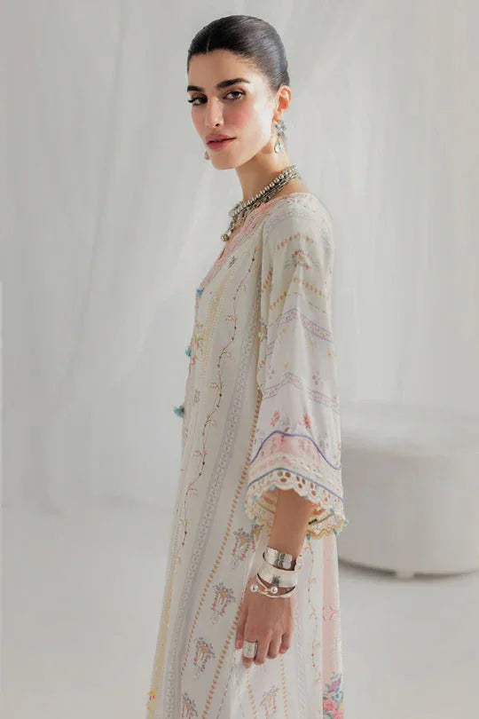 Qalamkar | Luxe Silk 25 | LK-08 BIANCA - Aqsa Fabrics
