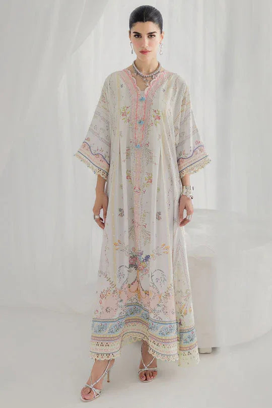 Qalamkar | Luxe Silk 25 | LK-08 BIANCA - Aqsa Fabrics