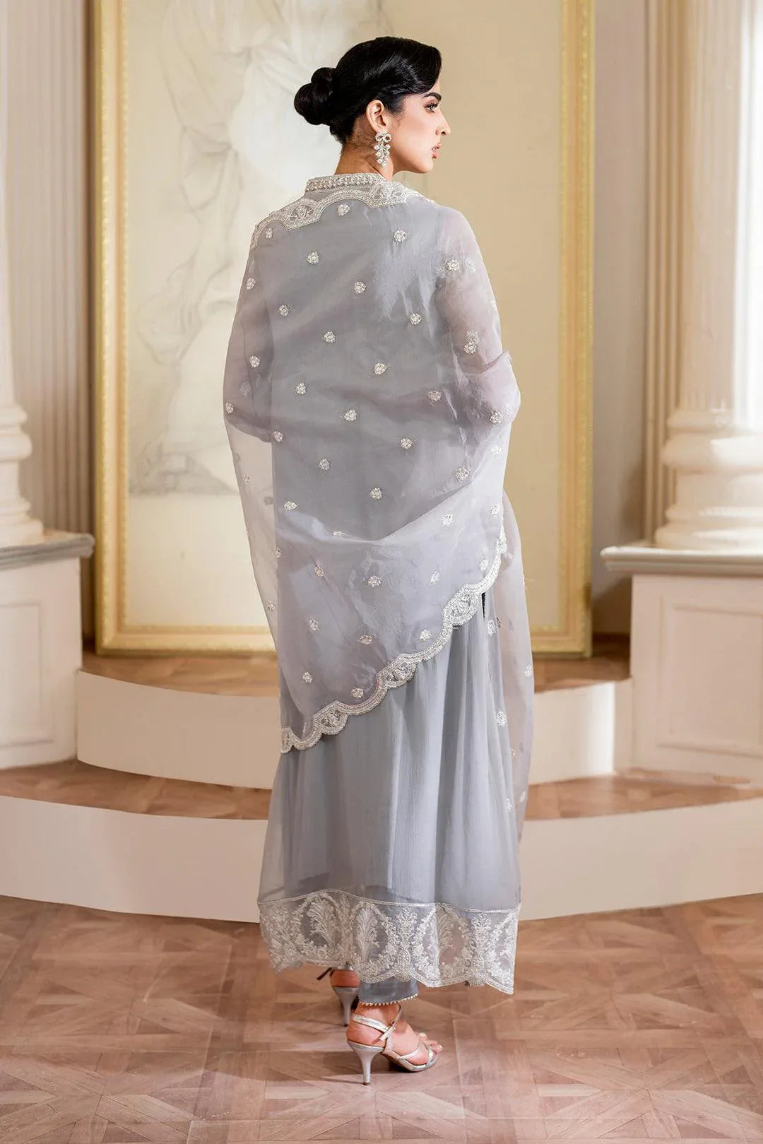 Declare | Chiffon Luxe | DOVE LFP-1108 - Aqsa Fabrics