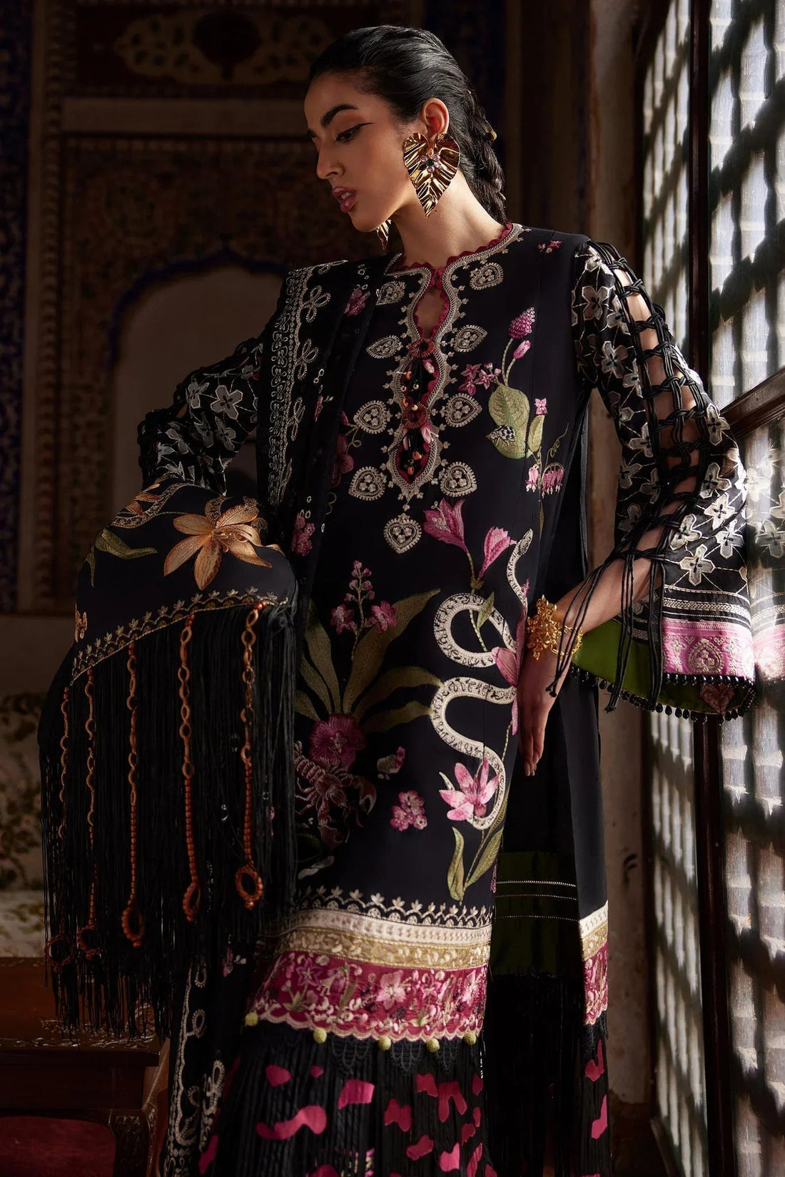 Elan | Luxury Lawn 25 | AZUREH (EL25-04 A) - Aqsa Fabrics
