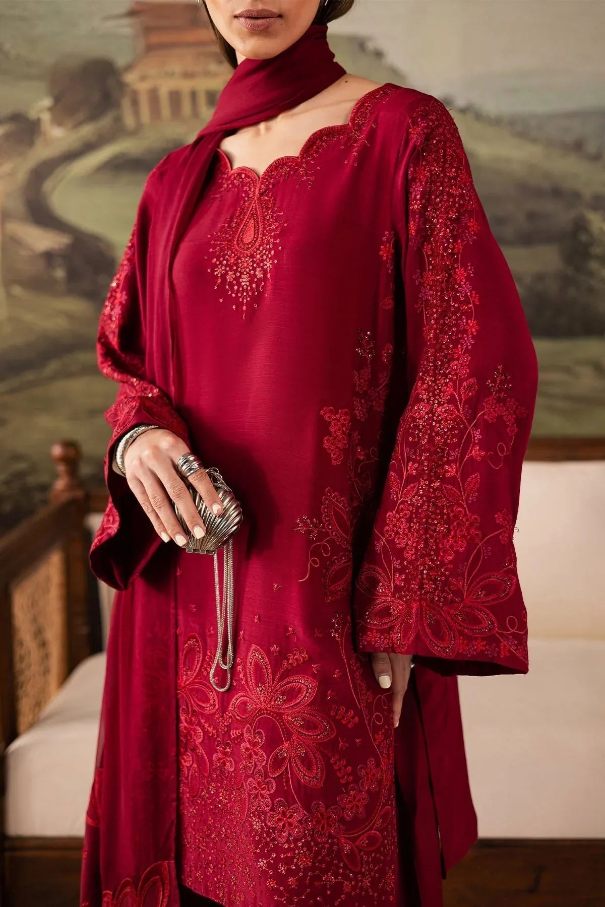 Nureh | Shades of Winter | NP-675 - Aqsa Fabrics