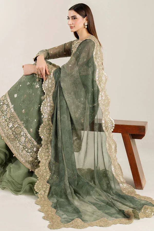 Farasha | Fiorella Formals | Olive Aura - Aqsa Fabrics