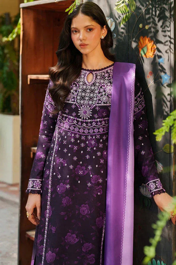 Farasha | Meline Premium Viscose 25 | Plum Powder - Aqsa Fabrics