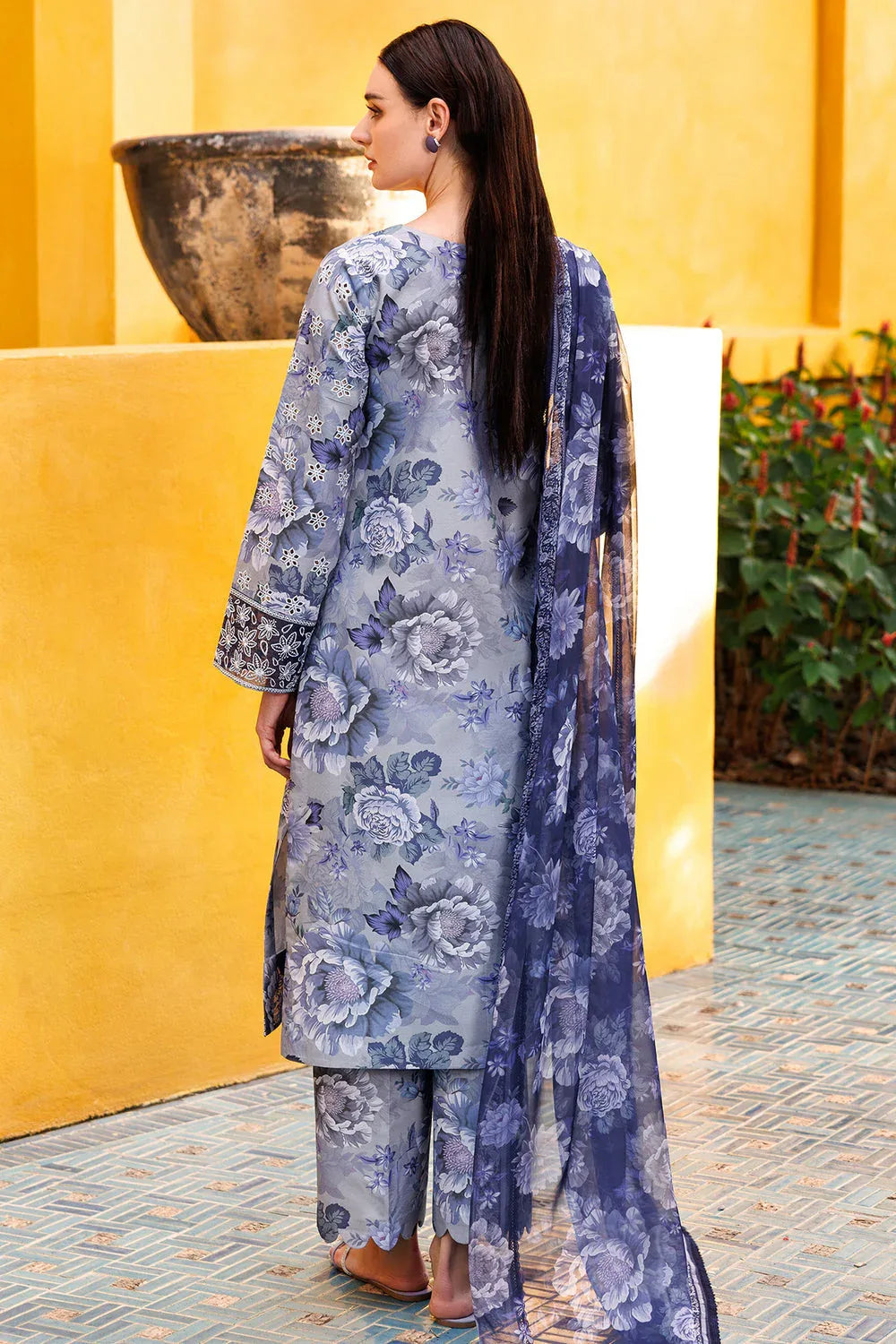 Farasha | Printed Essentials | Serene Haze - Aqsa Fabrics
