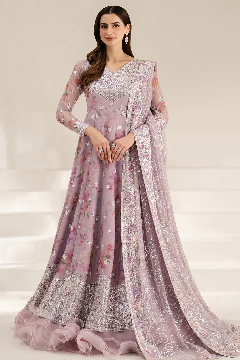 Farasha | Fiorella Formals | Lilly Passion - Aqsa Fabrics