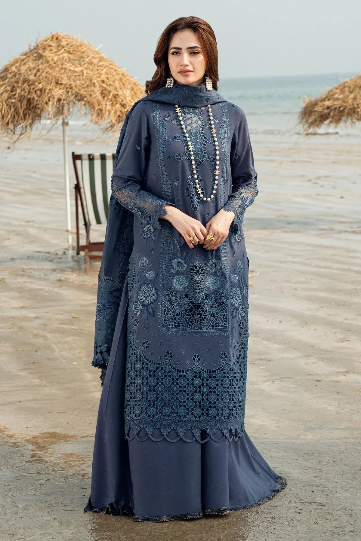 Nureh | Khuwab Luxury Lawn | NE-146 - Aqsa Fabrics