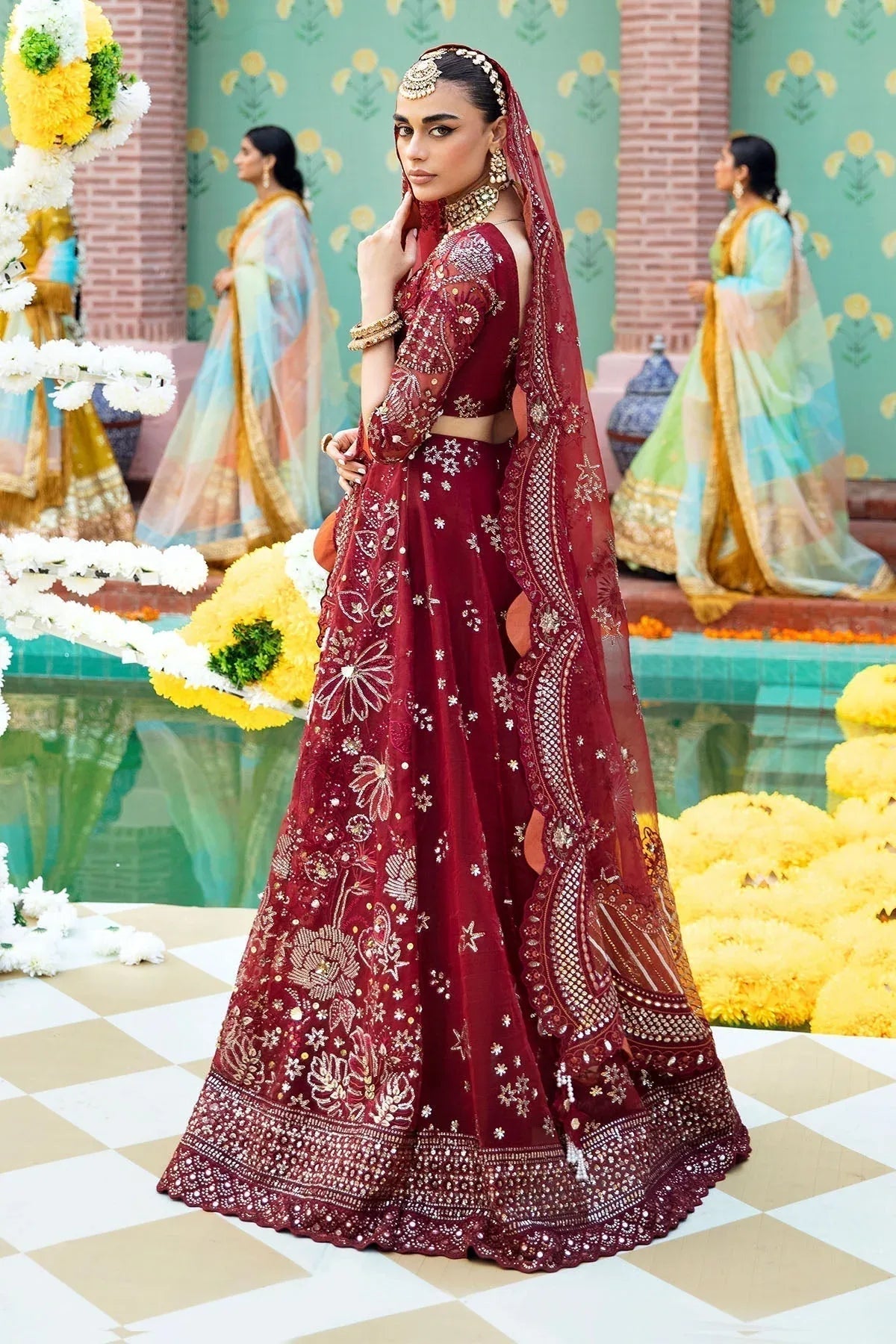 Nureh | Jhoomro Wedding Formals | NL-53 - MAHRO - Aqsa Fabrics