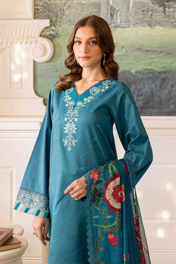 Farasha | Seraya Lawn 24 | PERIWINKLE - Aqsa Fabrics