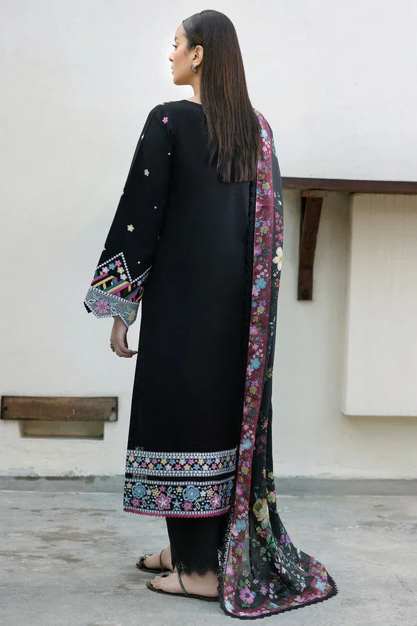 Farasha | Summer Weaves Embroidered Lawn | Ember Shadow - Aqsa Fabrics