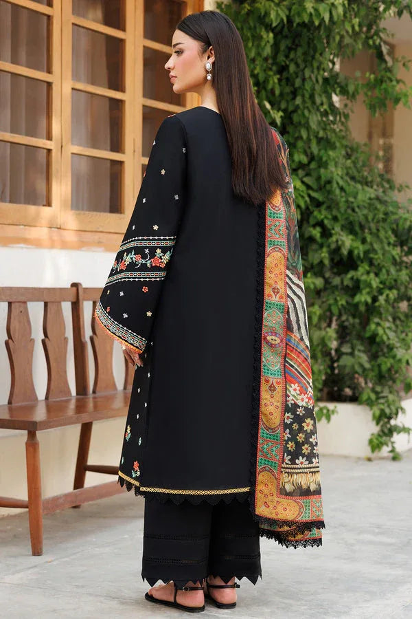 Farasha | Summer Weaves Embroidered Lawn | Midnight Veil - Aqsa Fabrics
