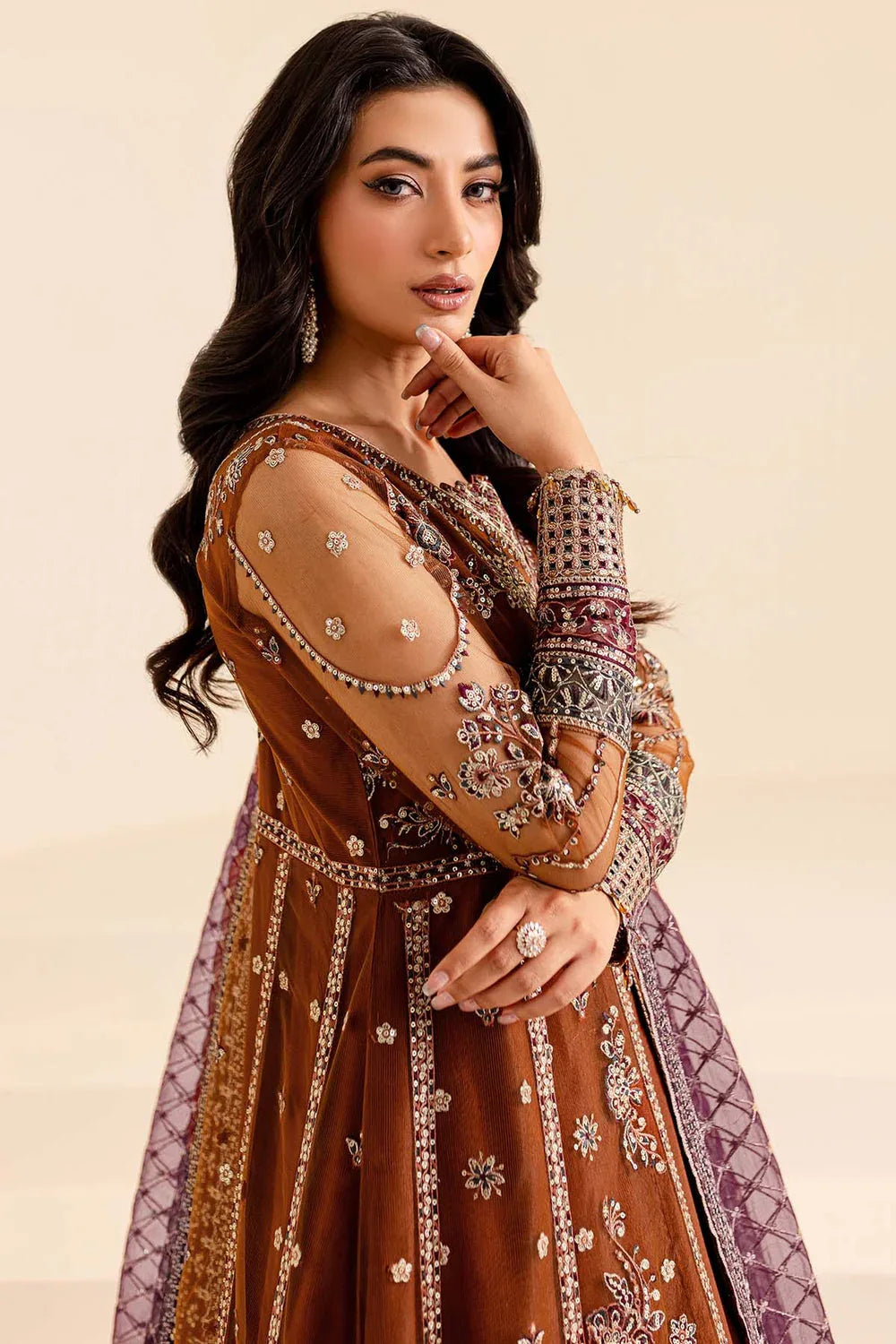 Farasha | Lumiere Formals | Crimson Allure - Aqsa Fabrics