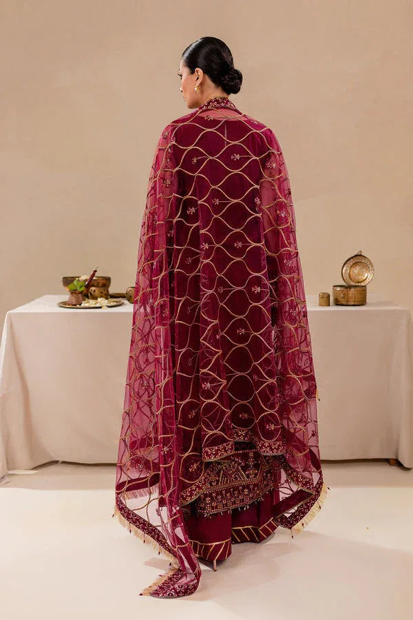 Farasha | Lumiere Formals |ROUGE PINK - Aqsa Fabrics