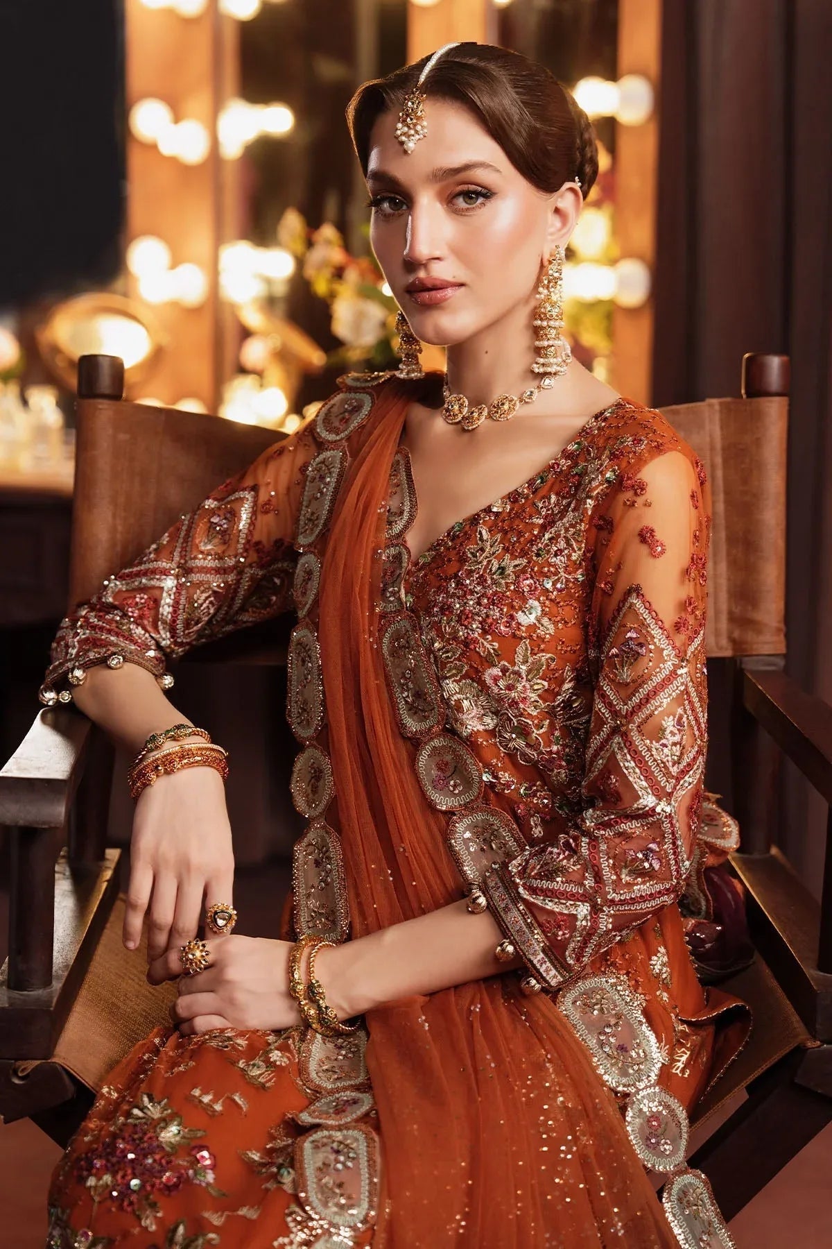 Nureh | Jhoomro 25' | NL-80 Zardozi - Aqsa Fabrics
