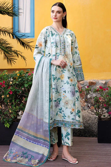 Farasha | Printed Essentials | Aqua Sparkle - Aqsa Fabrics