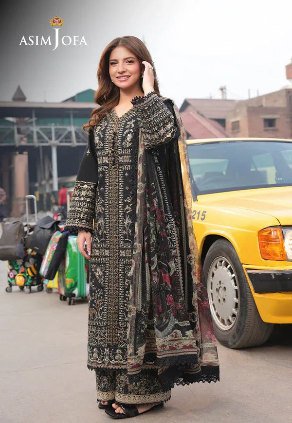 Asim Jofa | Summer Rhapsody | AJUBU-01 Embroidered Jacquard - Aqsa Fabrics