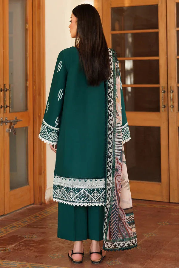 Farasha | Summer Weaves Embroidered Lawn | Teal Essence - Aqsa Fabrics