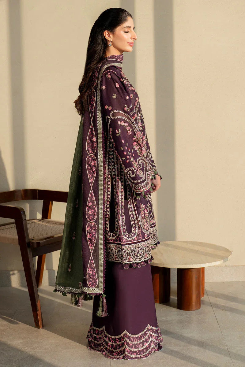 Jazmin | Shahkaar Luxury Lawn 25 | SL25-D6 - Aqsa Fabrics