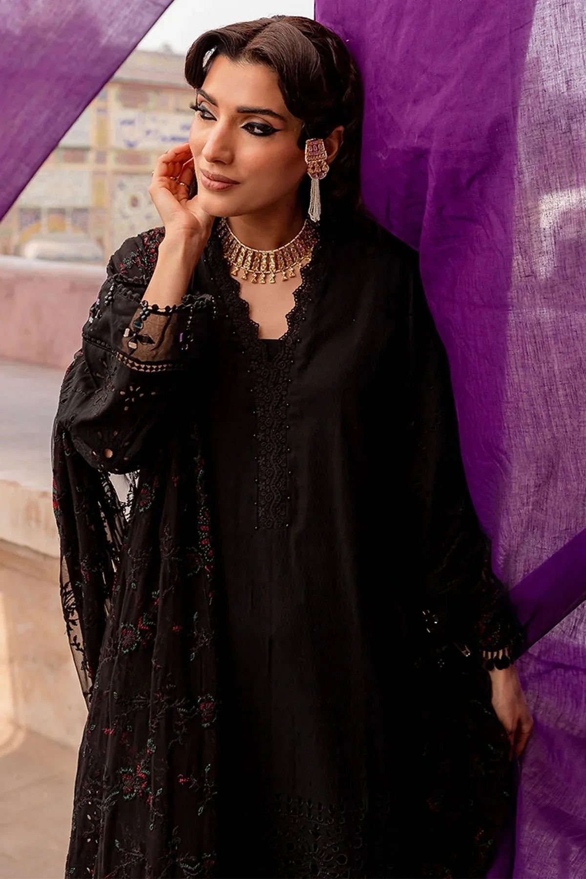 Nureh | Lawn Jacquard | NS-80 - Aqsa Fabrics