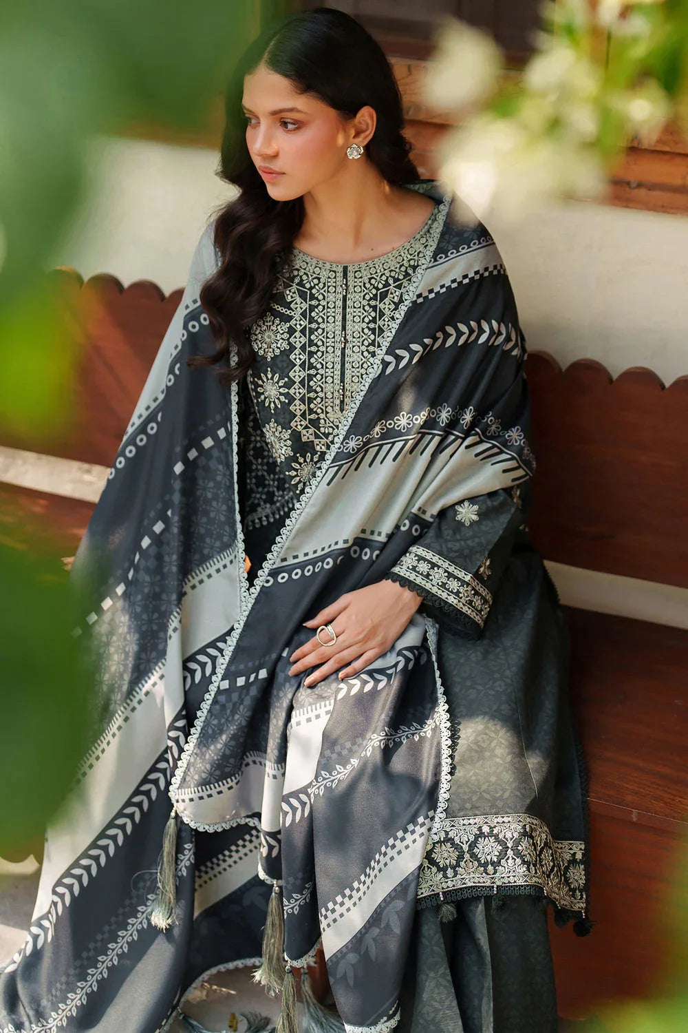 Farasha | Meline Premium Viscose 25 | Slate Gray - Aqsa Fabrics
