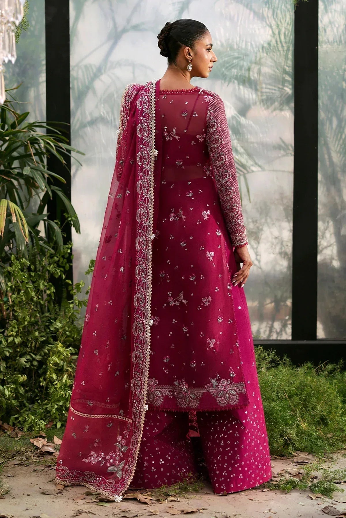 Afrozeh | La Fuchsia 25 | Rowan - Aqsa Fabrics
