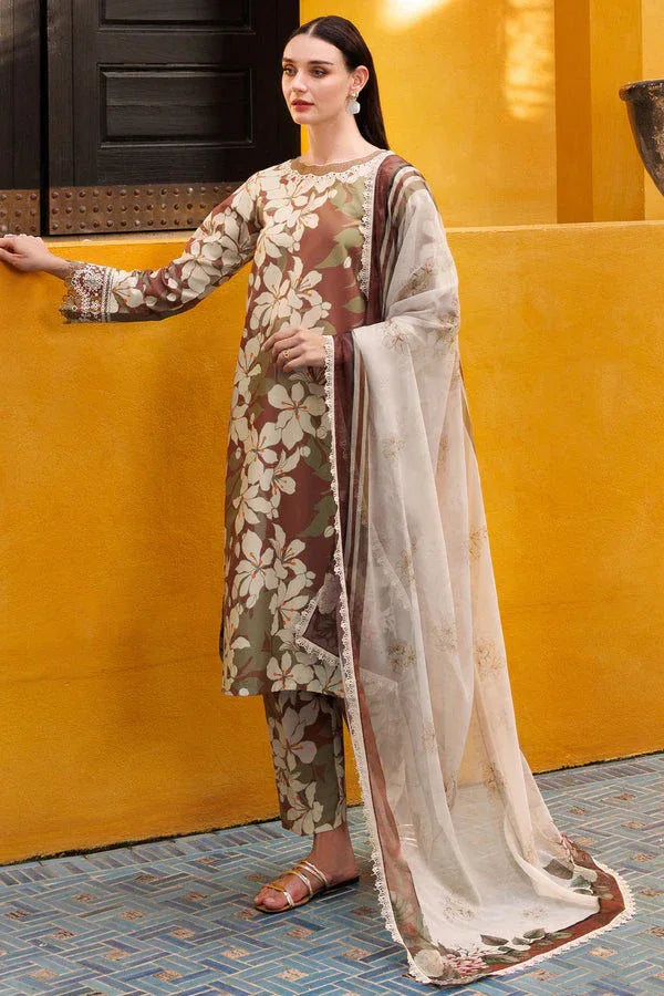 Farasha | Printed Essentials | Rustwood Charm - Aqsa Fabrics