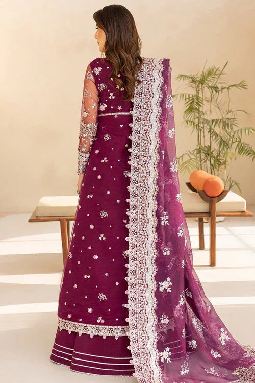 Farasha | Lu Zella Premium Formals 25 | Merlot Dust - Aqsa Fabrics