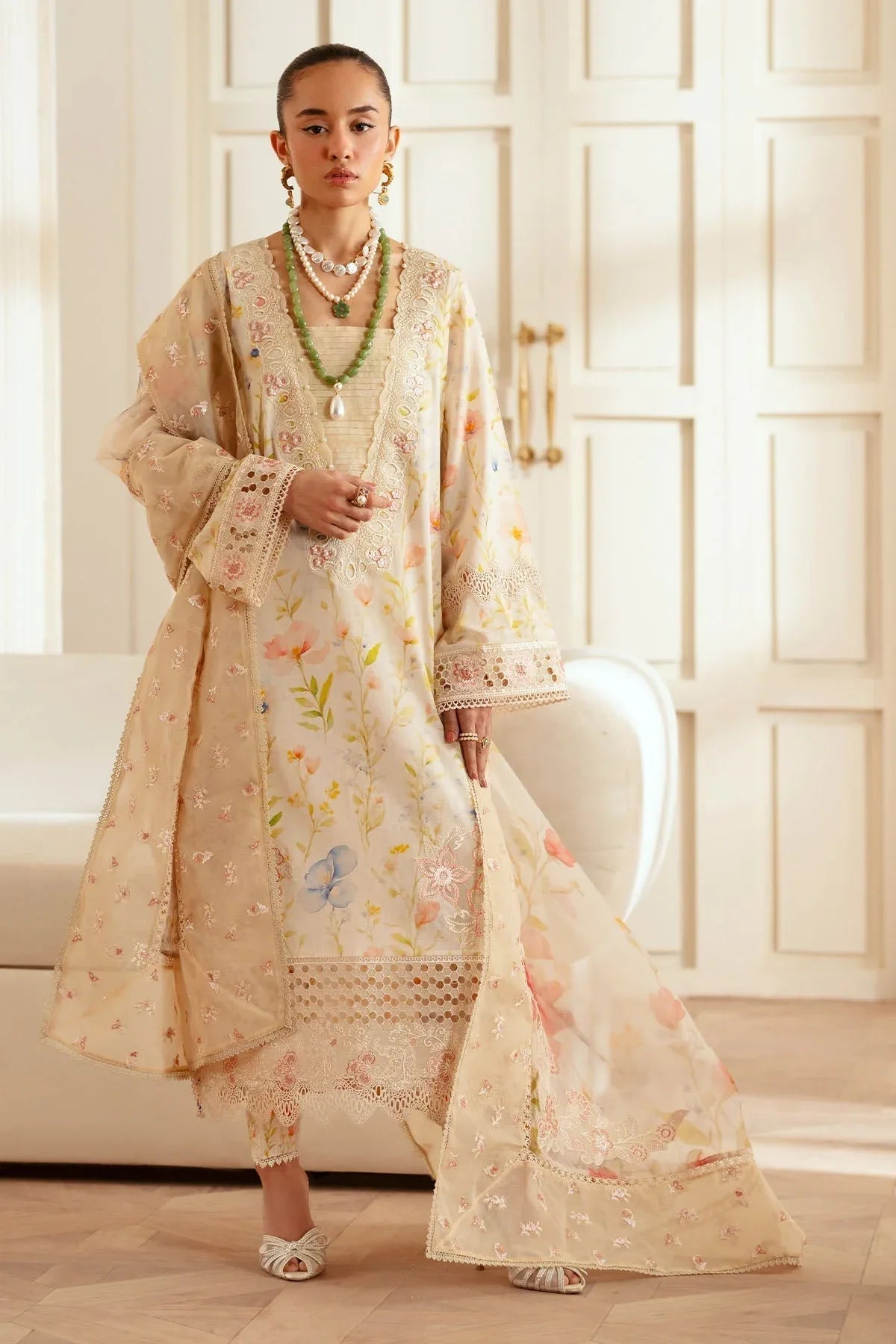 Nureh | Feya Eid Lawn | FE-02 - Aqsa Fabrics