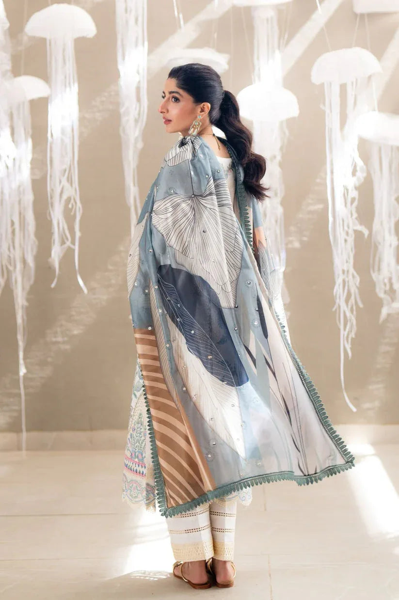 Aabyaan | Saagar Luxury Lawn 25 | ZAIRA (AS-09) - Aqsa Fabrics