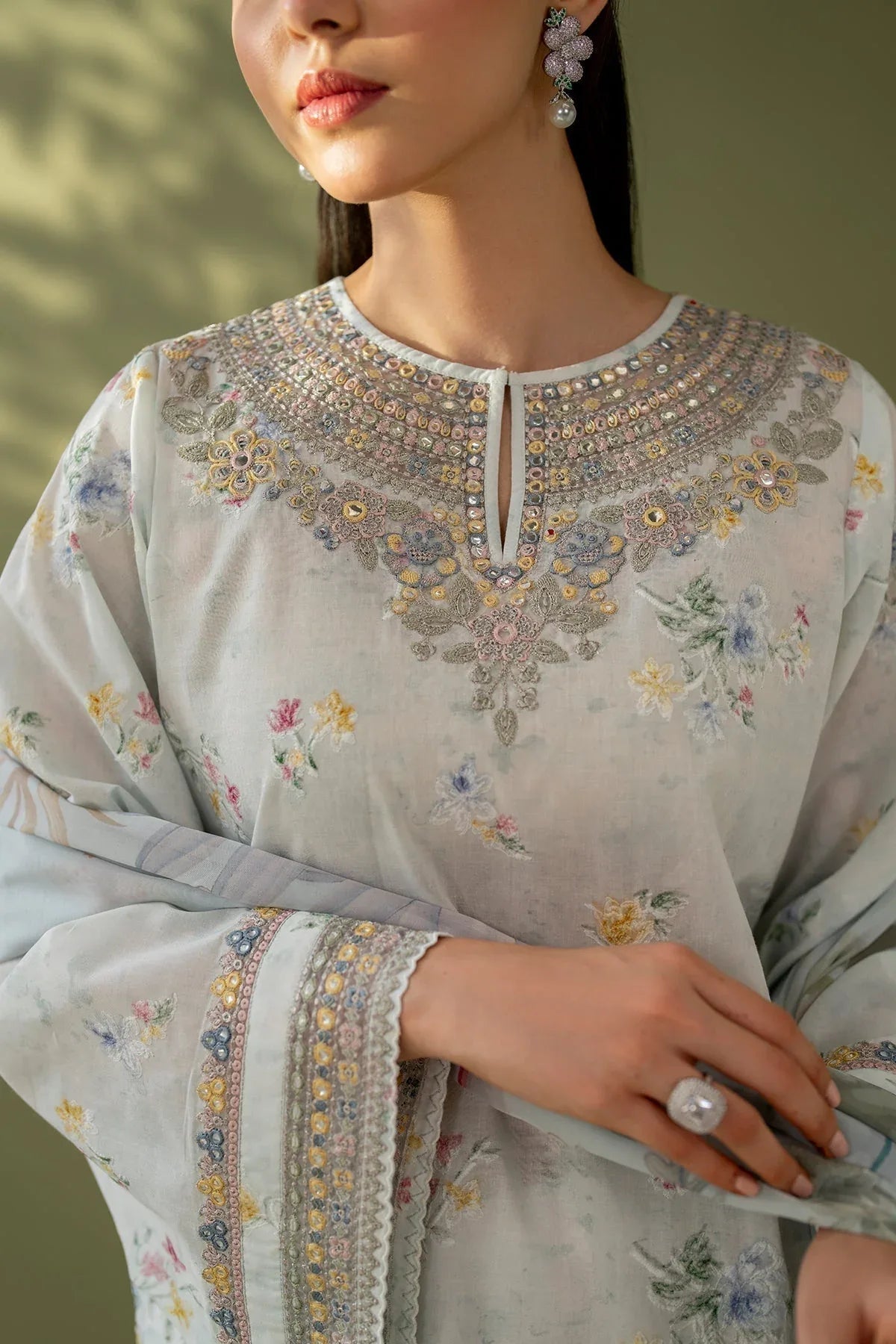 Baroque | Eid Printique | EMBROIDERED PRINTED LAWN UF-4170 - Aqsa Fabrics