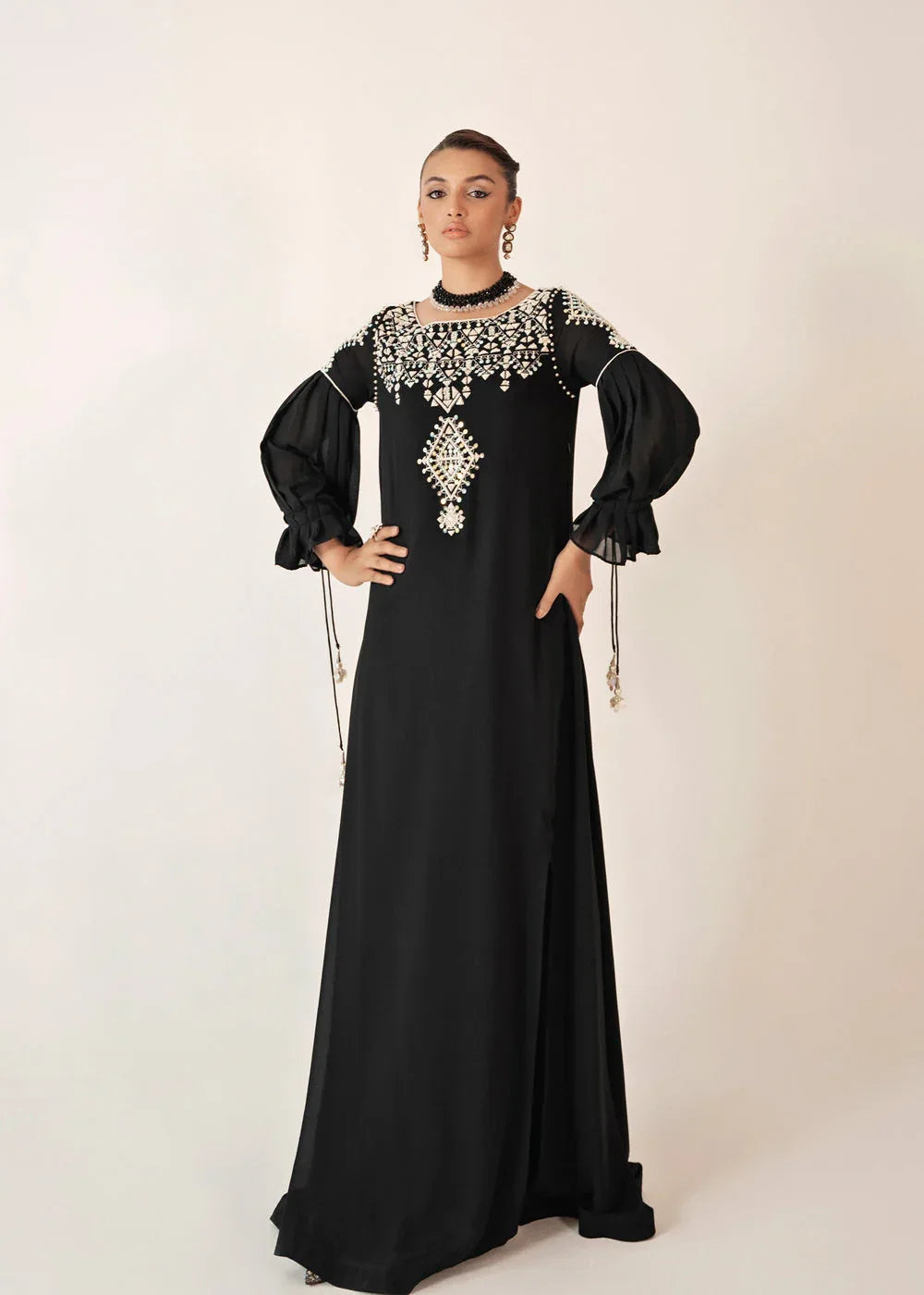 Dastoor | Euphoria Luxury Pret 24 | Noir - Aqsa Fabrics