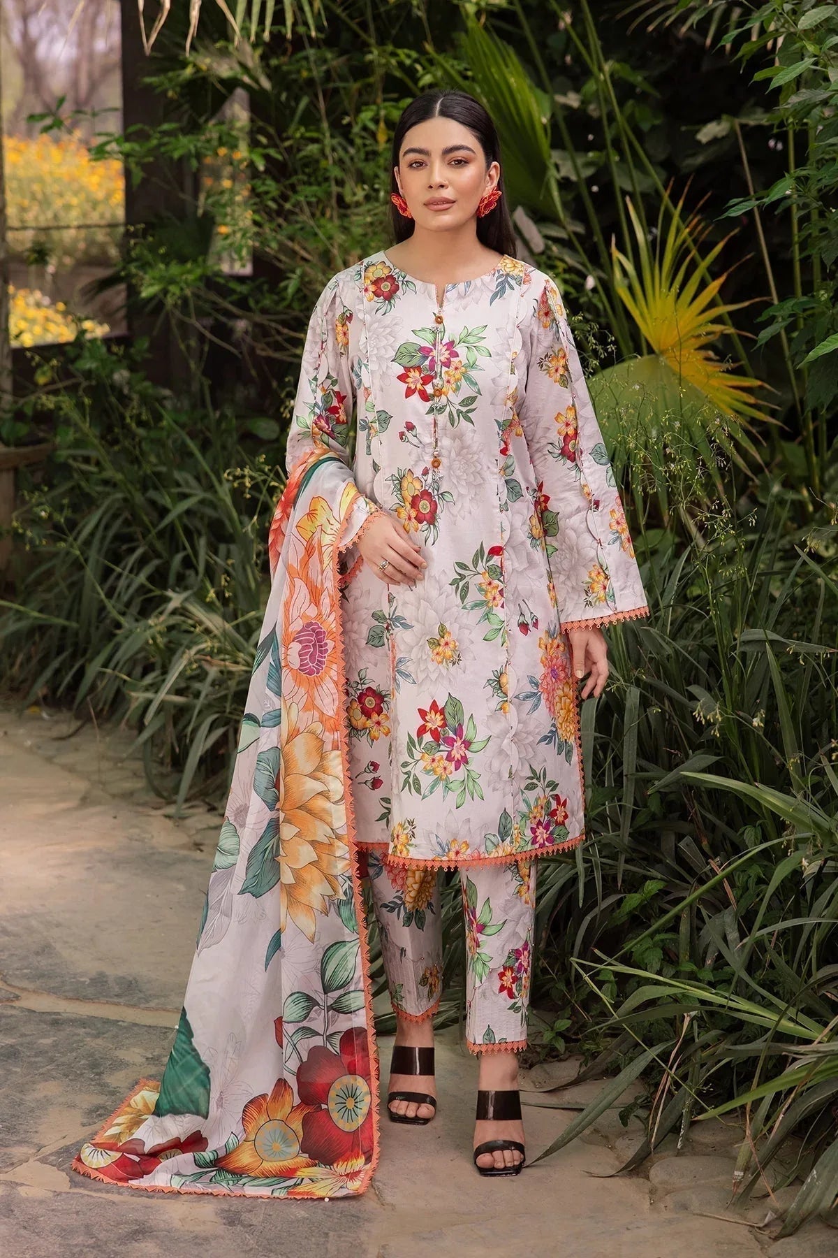 Alizeh | Sheen Lawn Prints 24 | ORCHID - Aqsa Fabrics