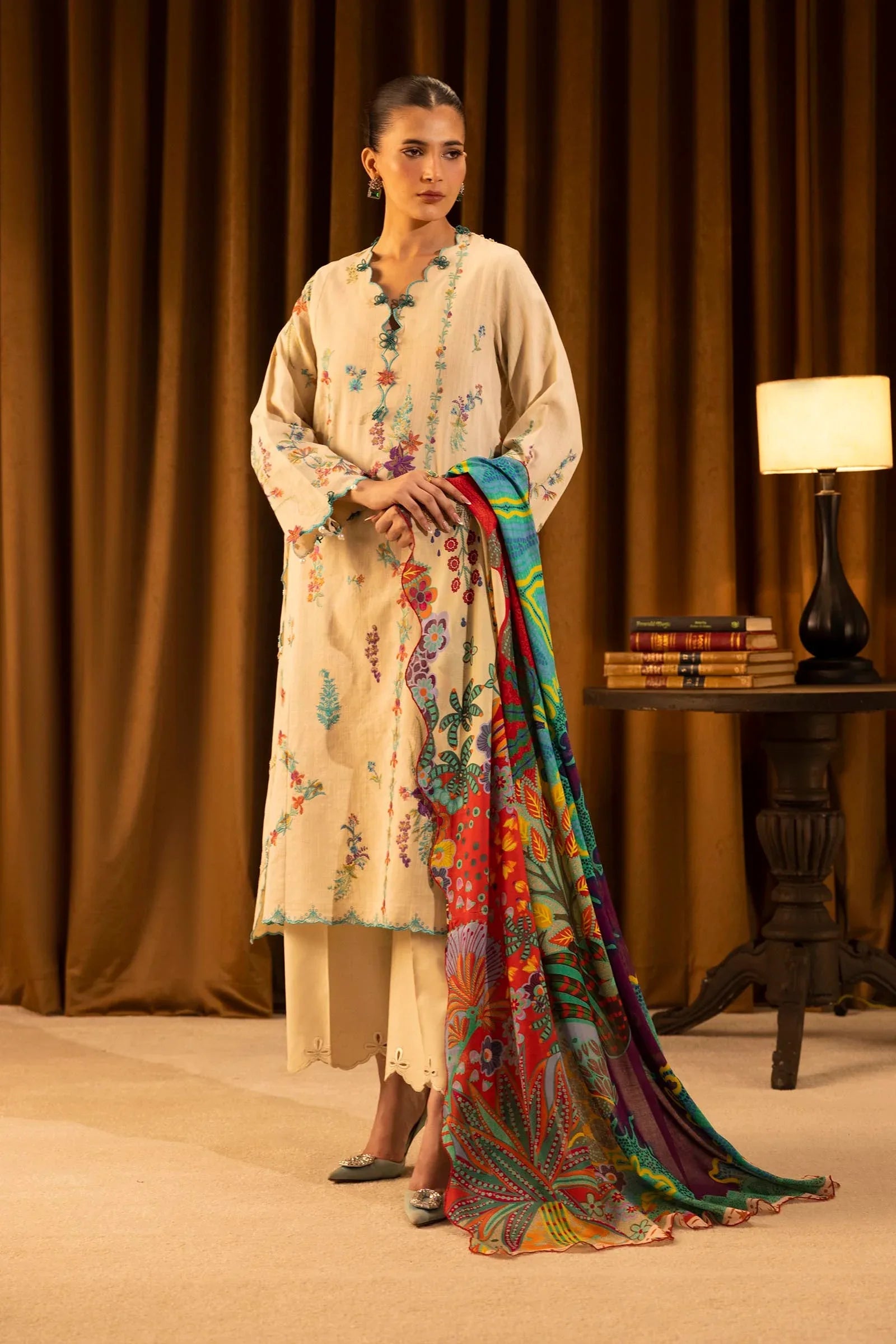 Sana Safinaz | Muzlin Winter 25 | M253-008B - Aqsa Fabrics