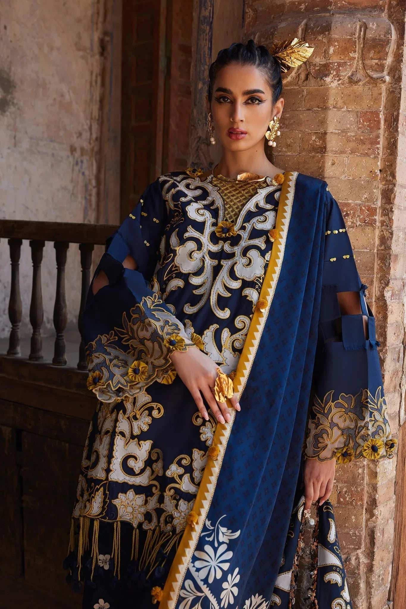 Elan | Luxury Lawn 25 | SOLENE (EL25-03 B) - Aqsa Fabrics