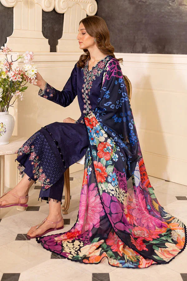 Farasha | Seraya Lawn 24 | INDIGO - Aqsa Fabrics