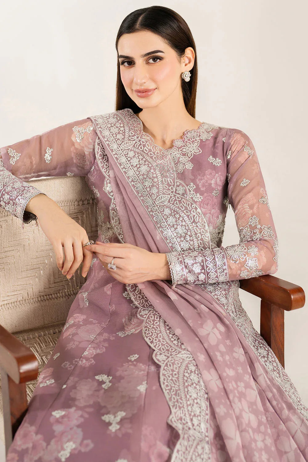 Farasha | Fiorella Formals | Rosy Spark - Aqsa Fabrics