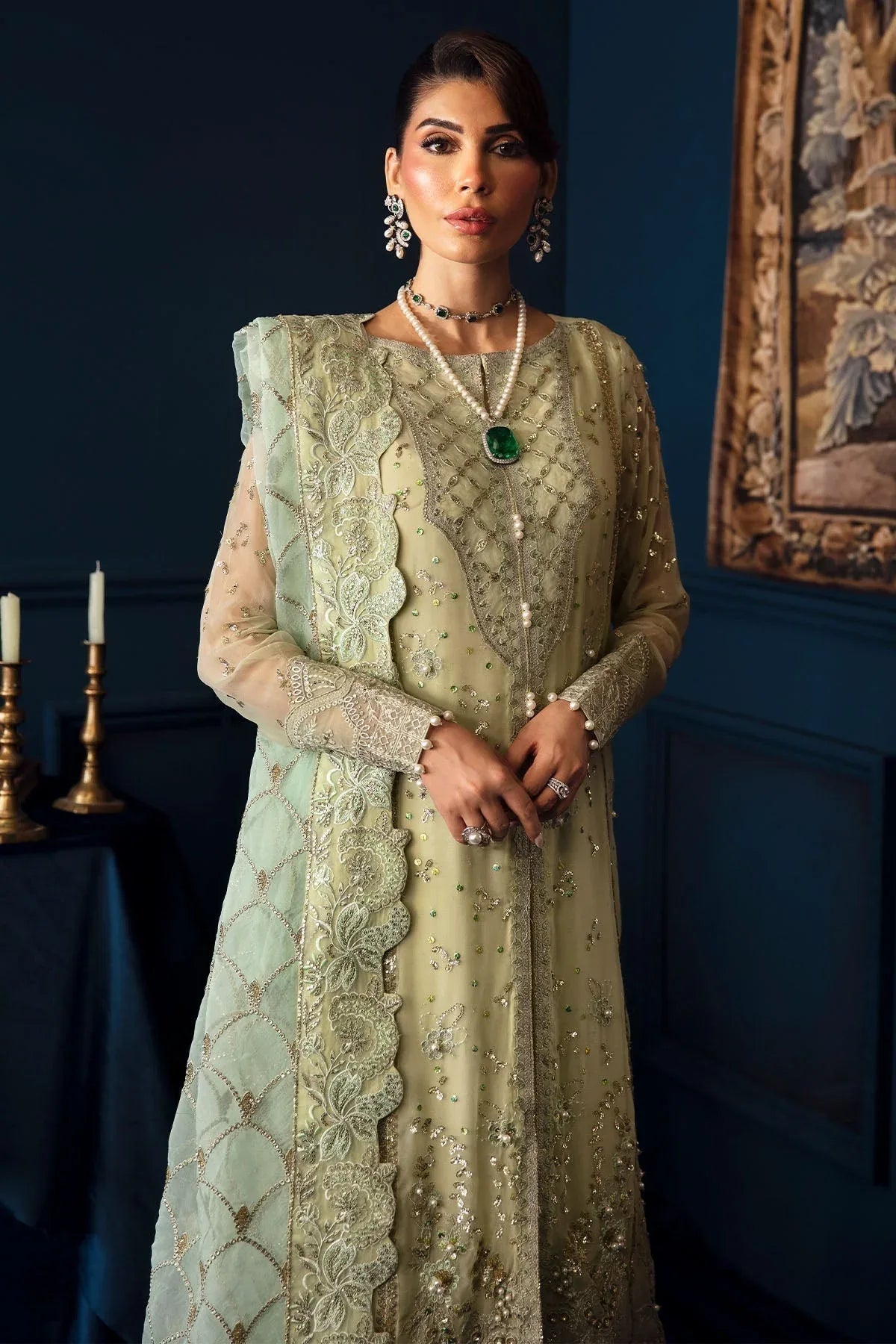 Nureh | Elanora Formal 24 | NEL-50-Meadow - Aqsa Fabrics