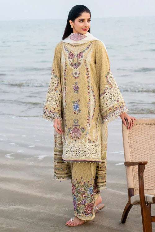 Jazmin | Shahkaar Luxury Lawn 25 | SL25-D4 - Aqsa Fabrics