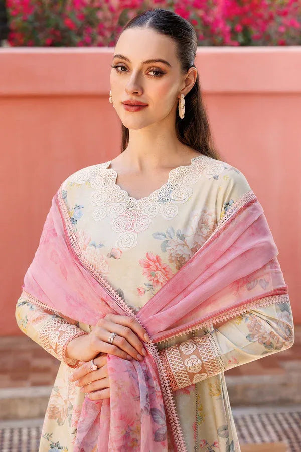Farasha | Printed Essentials | Meadow Blush - Aqsa Fabrics