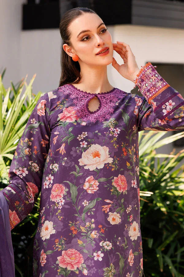 Farasha | Printed Essentials | Majestic Purple - Aqsa Fabrics