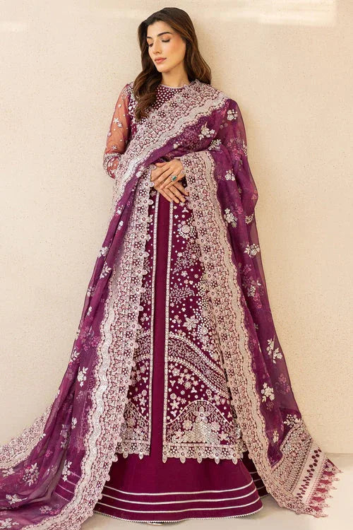 Farasha | Lu Zella Premium Formals 25 | Merlot Dust - Aqsa Fabrics