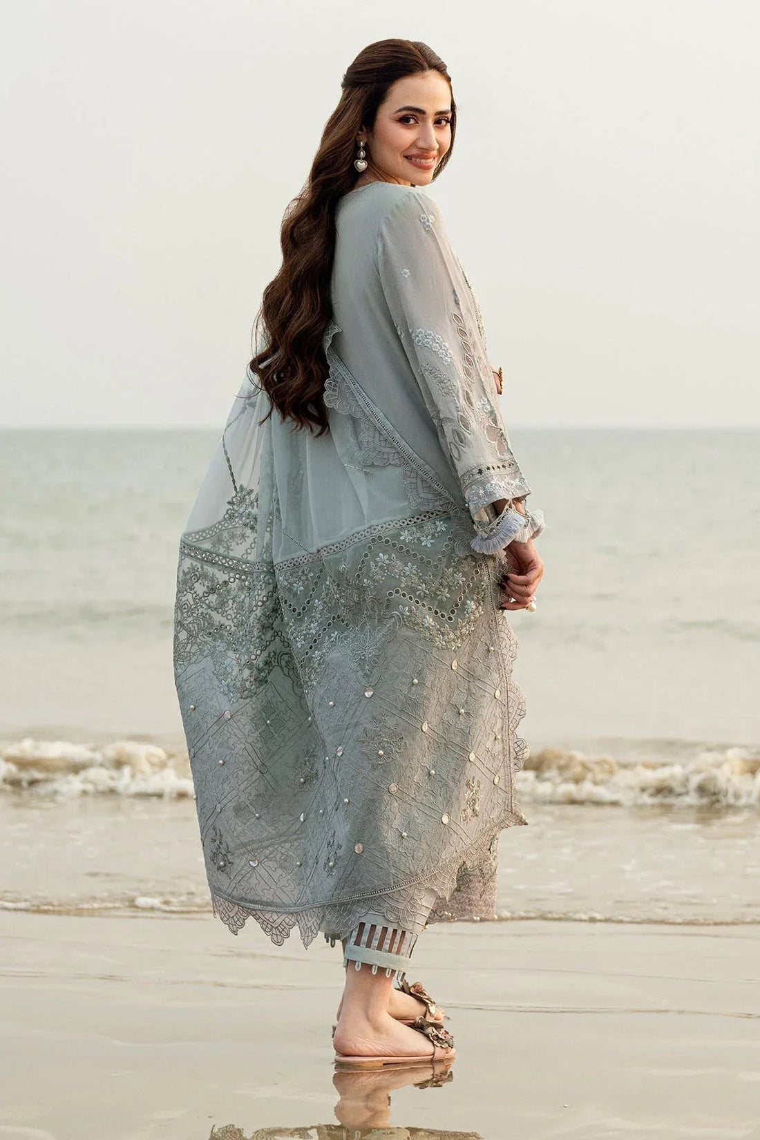 Nureh | Khuwab Luxury Lawn | NE-145 - Aqsa Fabrics