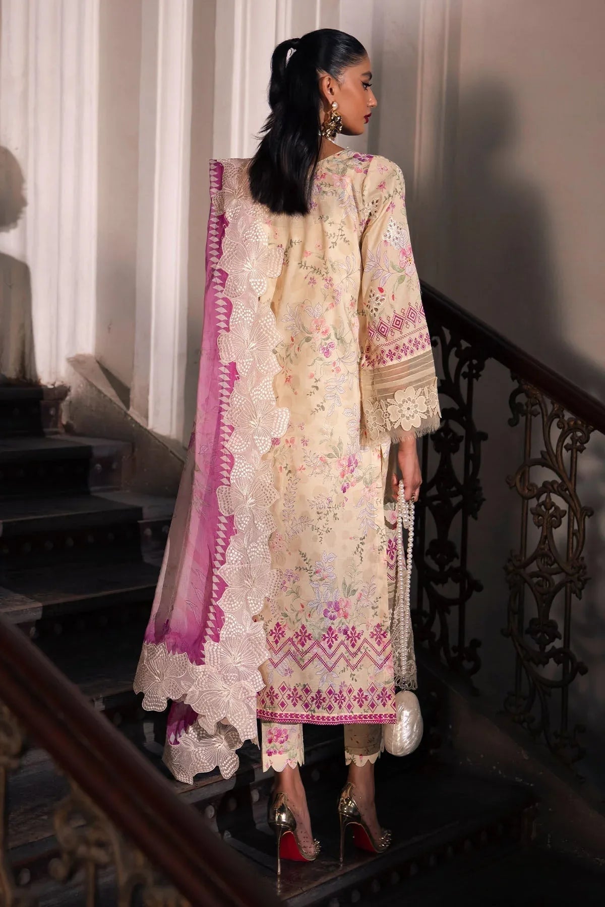 Nureh | Glam Girl Lawn | GL-14 - Aqsa Fabrics
