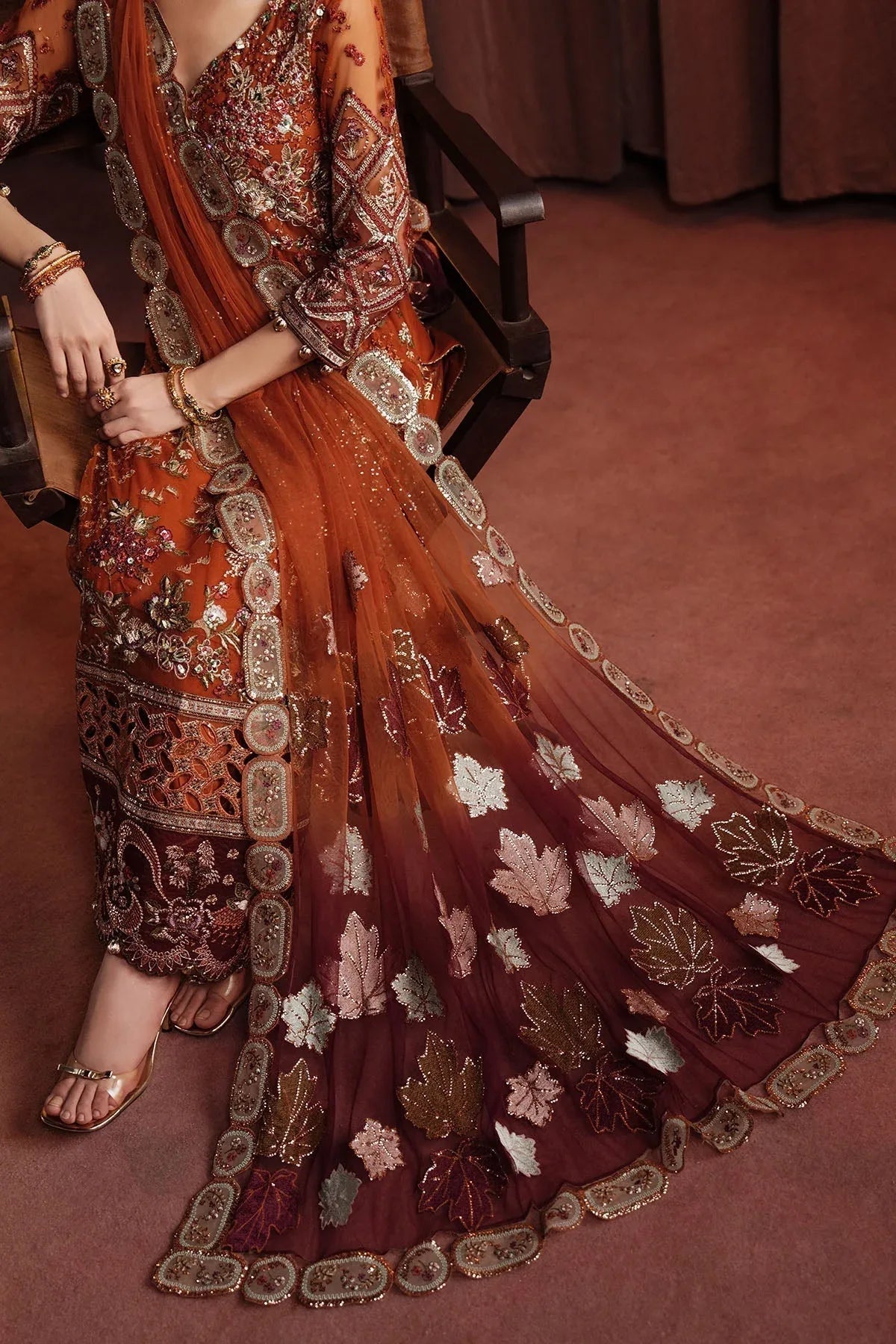 Nureh | Jhoomro 25' | NL-80 Zardozi - Aqsa Fabrics